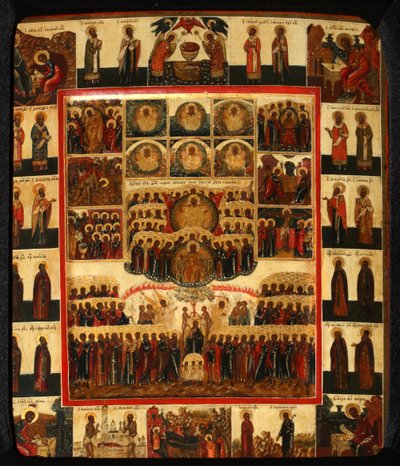 Das Hexameron, frühes 19. Jahrhundert von Anonymous Russian icon painter
