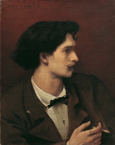 Selbstbildnis mit Zigarette von Anselm Feuerbach
