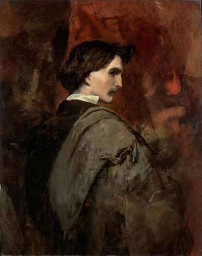Selbstporträt, ca. 1854-1858 von Anselm Friedrich Feuerbach
