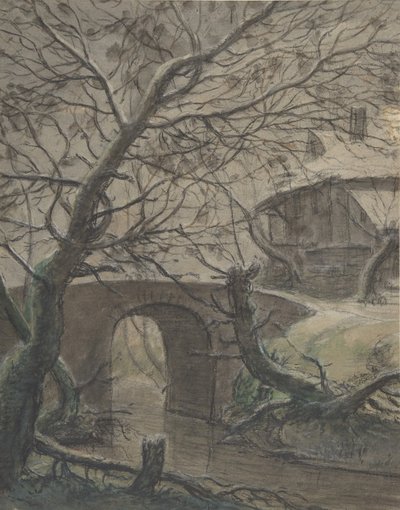 Ein Haus in der Nähe einer Brücke, 17. Jahrhundert von Anthonie Waterloo