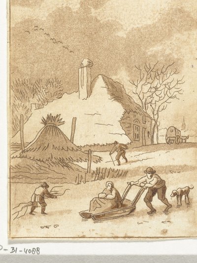 Winterlandschaft mit Eislust von Anthonie van den Bos