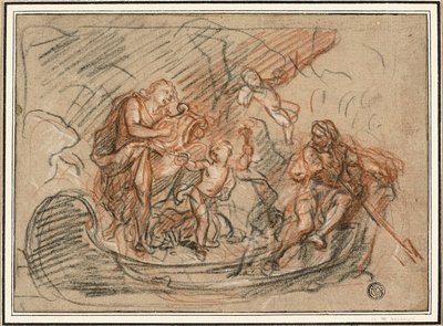 Orpheus auf dem Fluss Styx von Antoine Coypel