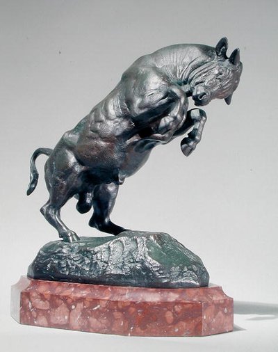 Aufbäumender Stier von Antoine Louis Barye