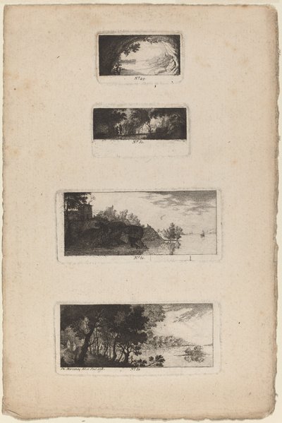 Landschaft mit Höhleneingang von Antoine de Marcenay de Ghuy