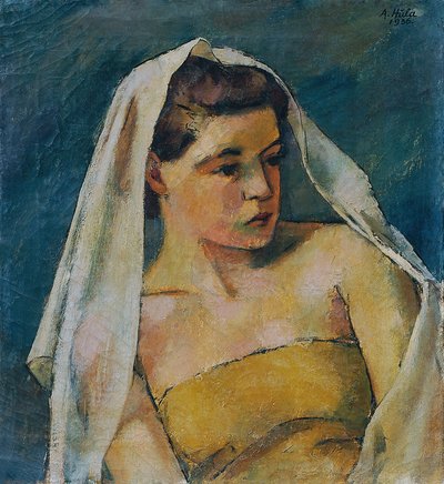 Junge Frau mit Schleier von Anton Hula