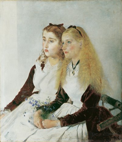 Die Nichten des Künstlers, Elisabeth und Maja von Anton Romako