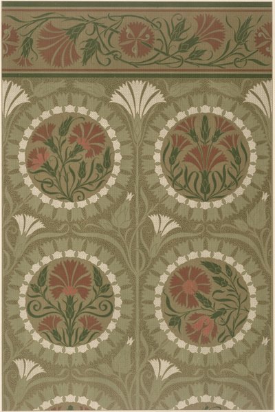 Tapetendesign mit Kornblumen von Anton Seder