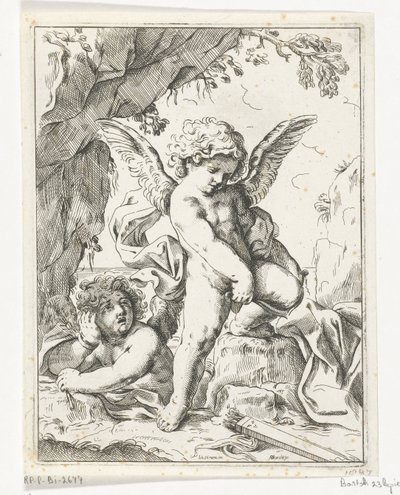 Cupido bricht seinen Bogen von Anton van der Borcht