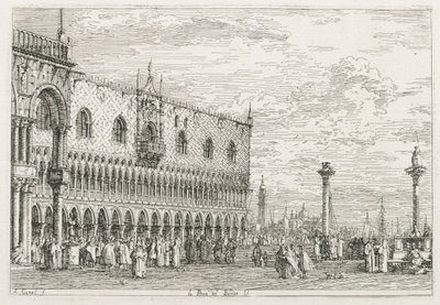 Ansichten: Der Verkündigungsstein in Venedig von Antonio Canaletto