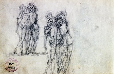 Zwei Skizzen für Die drei Grazien von Antonio Canova