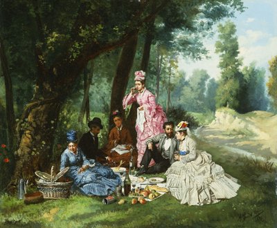 Das Picknick, 1874 von Antonio Garcia Mencia