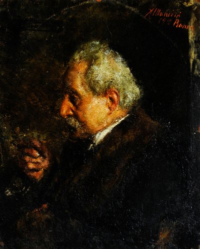 Porträt des Vaters des Künstlers von Antonio Mancini