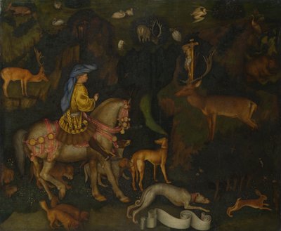 Die Vision des Heiligen Eustachius, ca. 1440 von Antonio Pisanello