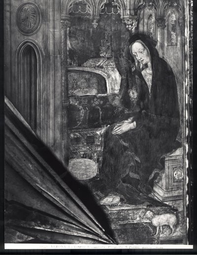 Jungfrau Maria, Detail aus der Verkündigung von Antonio Pisanello