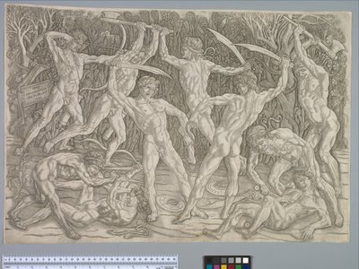 Schlacht der Nackten, um 1475 von Antonio Pollaiuolo