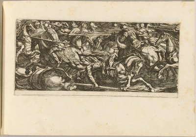 Kavallerieangriff mit fliehenden Soldaten von Antonio Tempesta