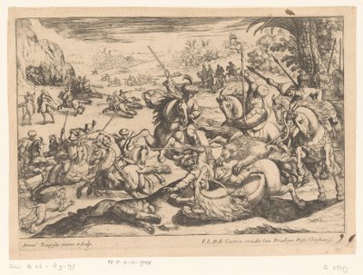 Löwenjagd (Jagdszenen, Teil 5) von Antonio Tempesta