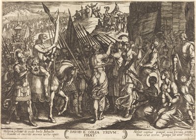 Der Triumph Davids über Goliath von Antonio Tempesta