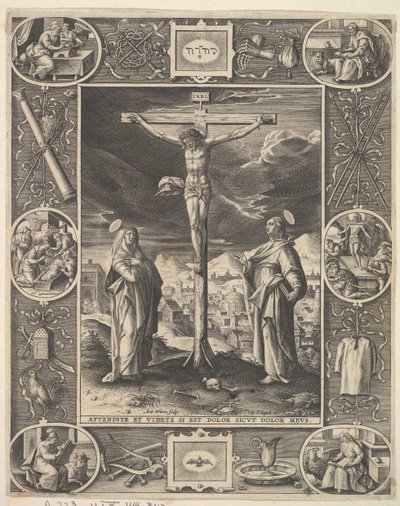 Christus am Kreuz, vor 1586 von Antonius Wierix