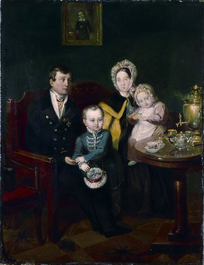 Familienporträt, 1837 von Apollon Nikolayevich Mokritsky