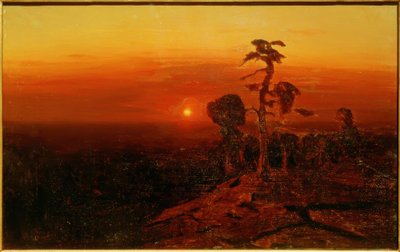 Sonnenuntergang über einem Kiefernwald von Archip Iwanowitsch Kuindschi