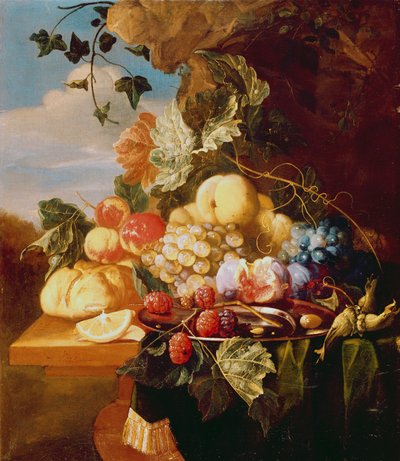 Stillleben mit Früchten und Blumen von Arie de Vois