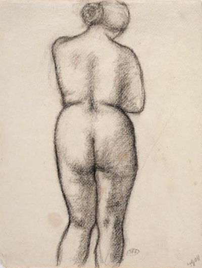 Weibliches Modell von hinten gesehen von Aristide Maillol