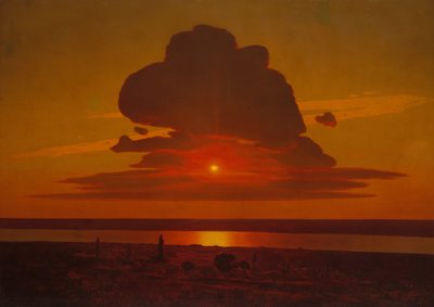 Roter Sonnenuntergang am Dnjepr, 1905-8 von Arkhip Ivanovich Kuindzhi