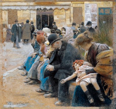 Emigranten, von Arnaldo Ferraguti (1862-1925) von Arnaldo Ferraguti