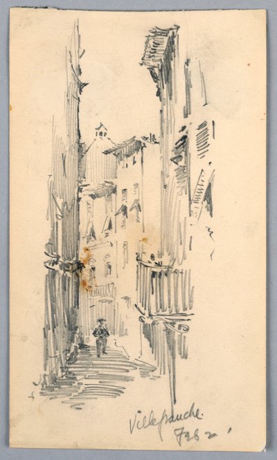Straße in Villefranche von Arnold William Brunner