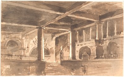 Vorhalle mit Treppe, Säulen und Gewölben von Aron Wallick