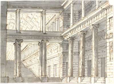 Palastinterieur mit Säulen und Treppe von Aron Wallick