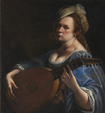 Selbstporträt als Lautenspieler von Artemisia Gentileschi