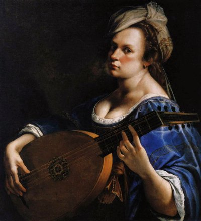 Selbstporträt als Lautenspieler, ca. 1615-18 von Artemisia Gentileschi