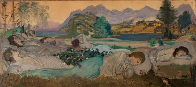 Schlaf liegt perfekt in ihnen von Arthur Bowen Davies