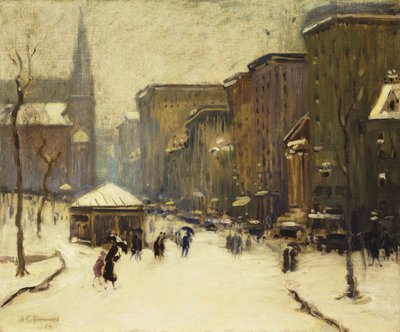 Park Street Kirche im Schnee von Arthur Clifton Goodwin