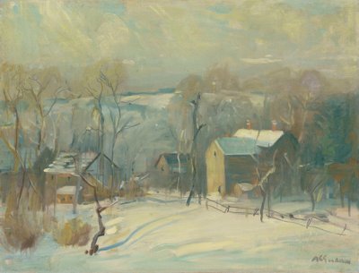 Dorf im Schnee von Arthur Clifton Goodwin