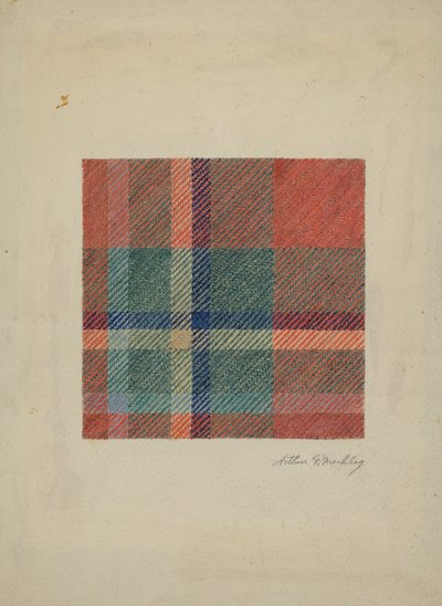 Karierte Wolldecke, ca. 1938 von Arthur G. Merkley