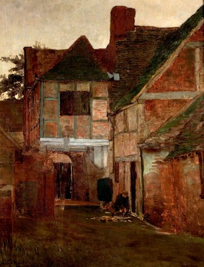 Ein alter Posthof, Surrey, 1885 von Arthur Hawksley
