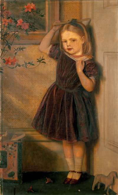 Cecily Ursula, drei Jahre alt, ausgestellt 1867 von Arthur Hughes