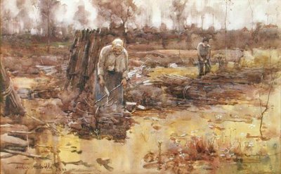 Zweigsammler, Grez-sur-Loing von Arthur Melville