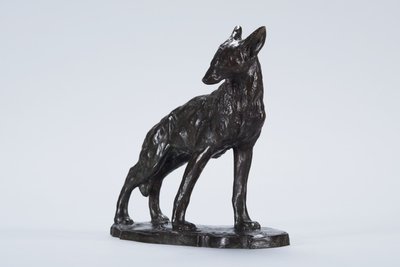Wachsamer Kojote (Bronze) von Arthur Putnam