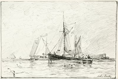 Fischerboote vor Plymouth, England von Arthur Quartley
