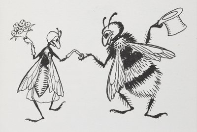 Eine Fliege und eine Biene heiraten von Arthur Rackham