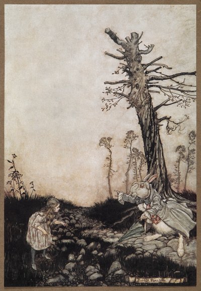 Alice und das weiße Kaninchen von Arthur Rackham