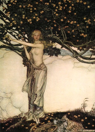 Freia, die Schöne, um 1910 von Arthur Rackham