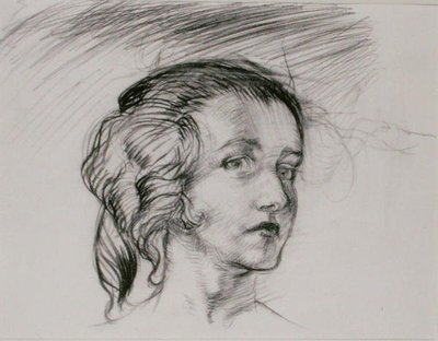 Mädchenkopf von Arthur Rackham