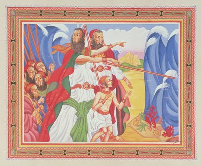 Die Teilung des Roten Meeres von Arthur Szyk
