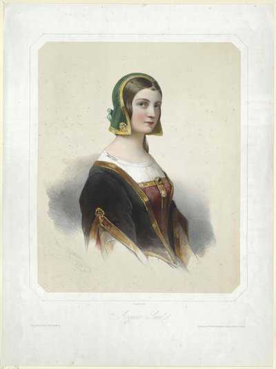 Agnes Sorel (Druck) von Artist Unknown