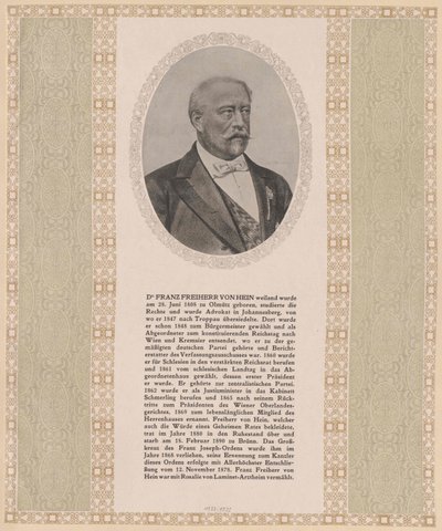 Franz Baron Hein von Artist Unknown